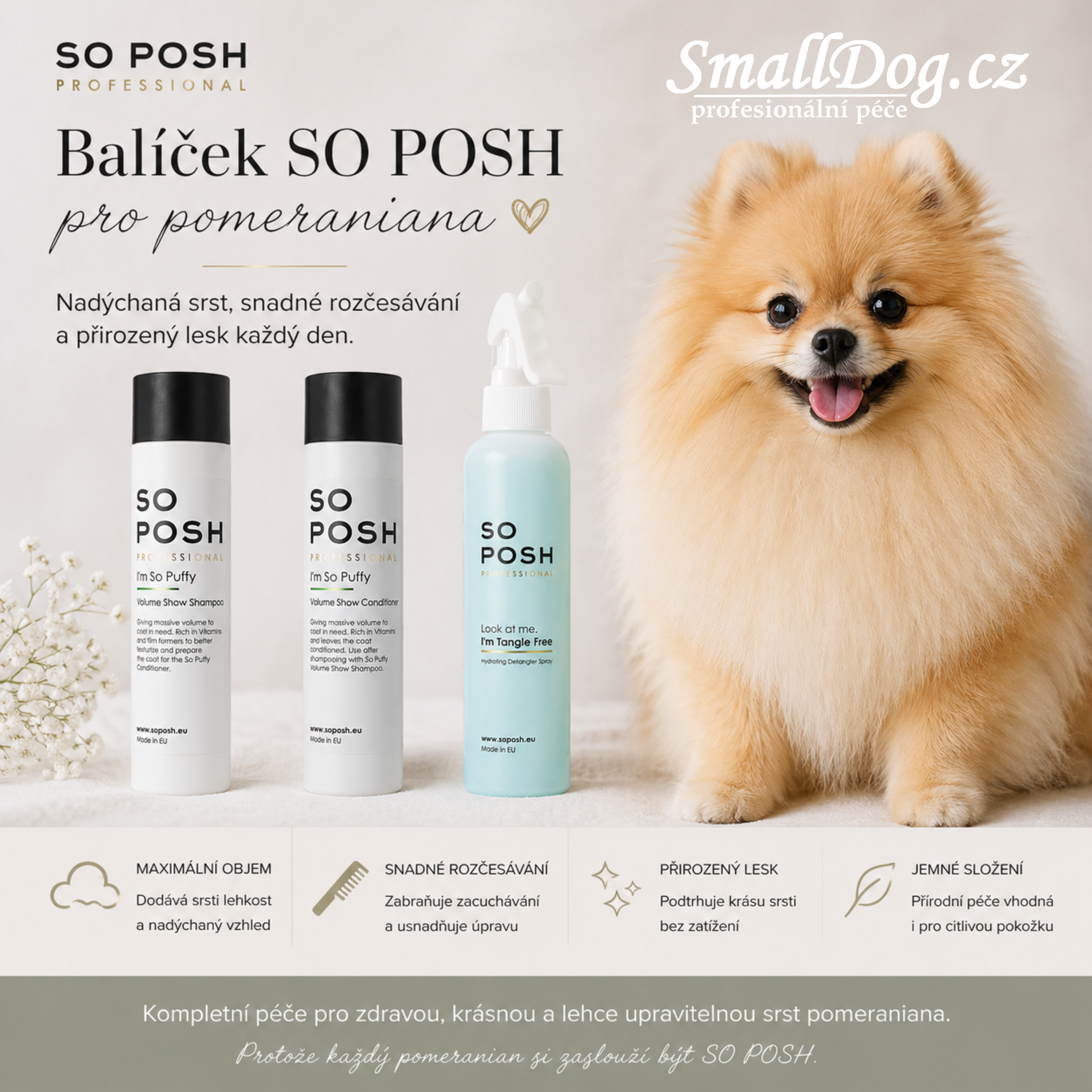 Kompletní kosmetická výbava pro pomeraniany