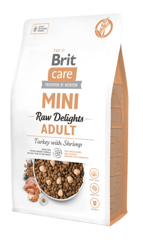 Brit Care Mini FD Raw Delights Turkey with Shrimp 2 kg