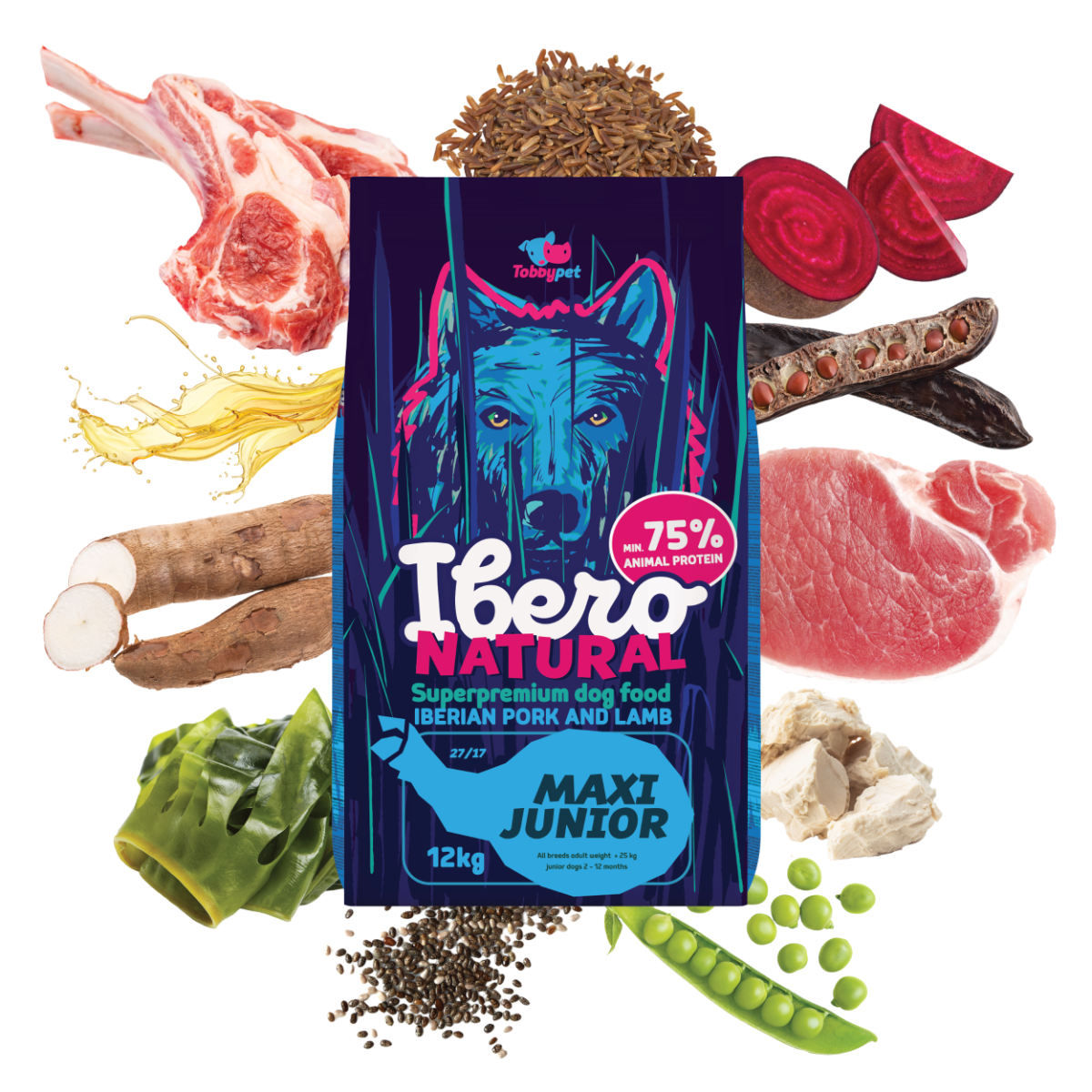 Ibero Natural dog MAXI JUNIOR 12kg