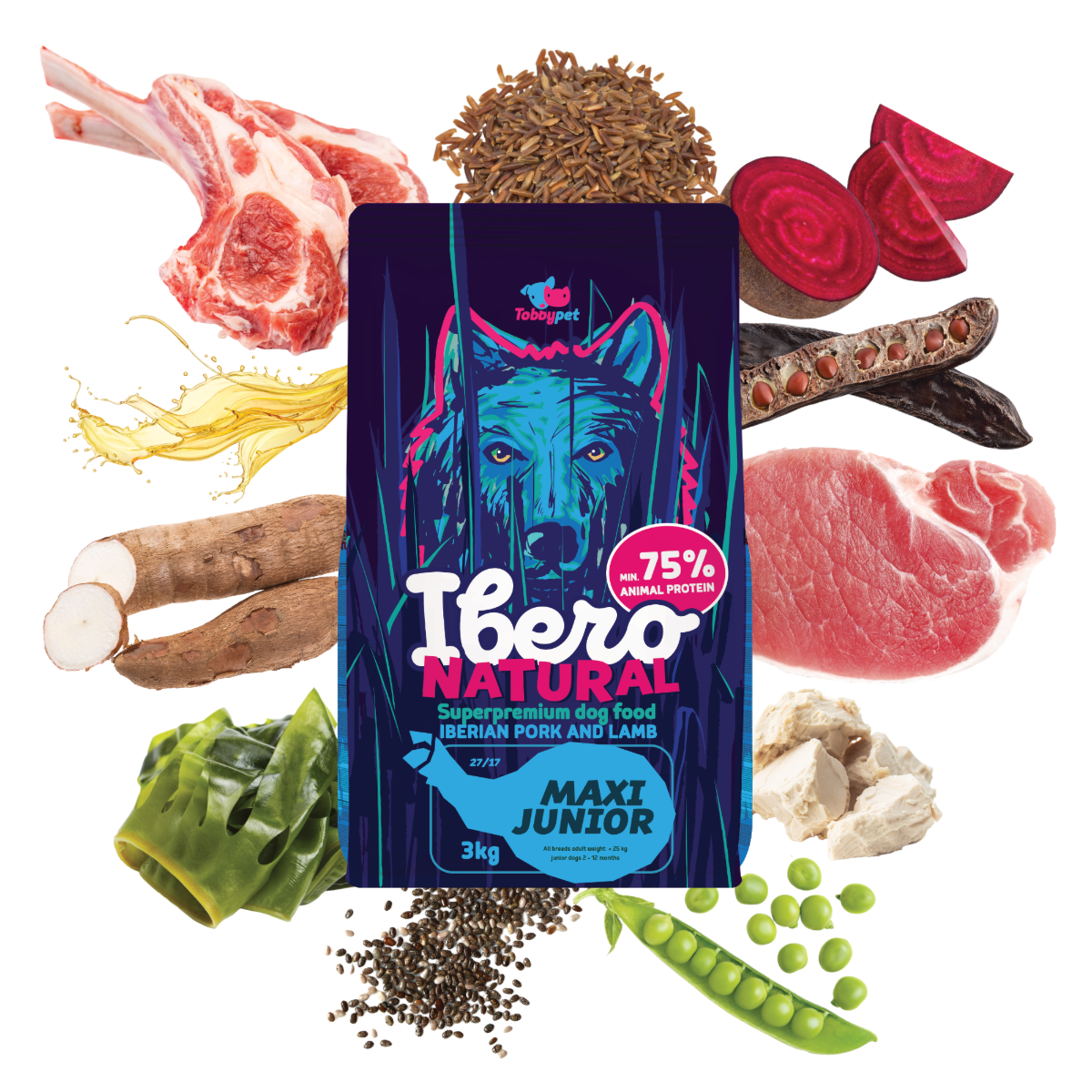 Ibero Natural dog MAXI JUNIOR 3kg