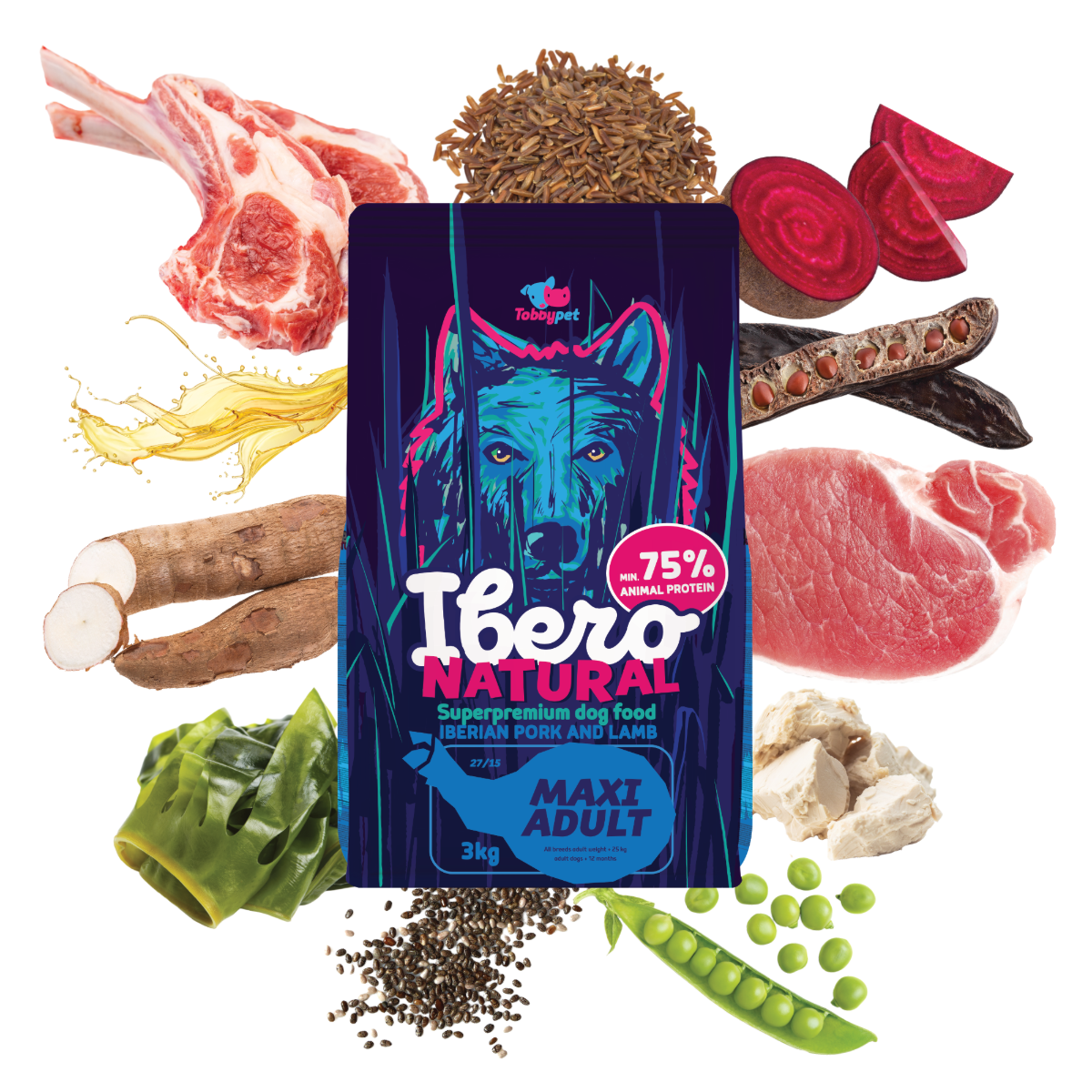 Ibero Natural dog MAXI ADULT 3kg