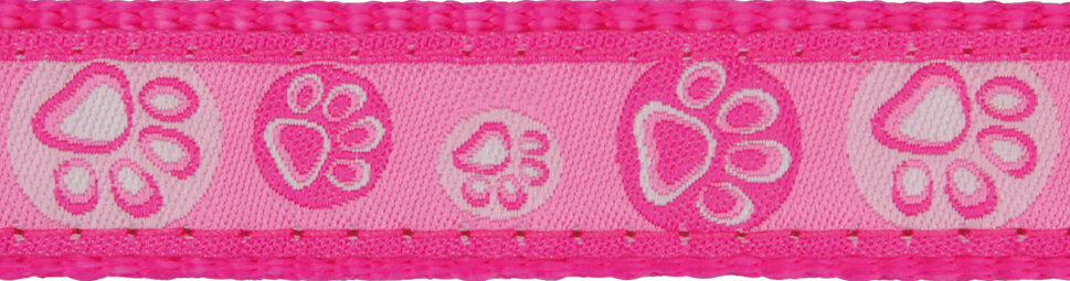 Red Dingo obojek – Paw Impressions Hot Pink – 12 mm x 20-32 cm