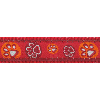 Red Dingo obojek – Paw Impressions Red – 12 mm x 20-32 cm