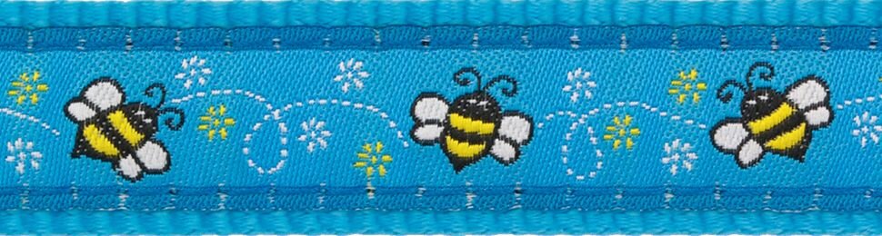 Red Dingo obojek – Bumble Bee Turquoise – 12 mm x 20-32 cm