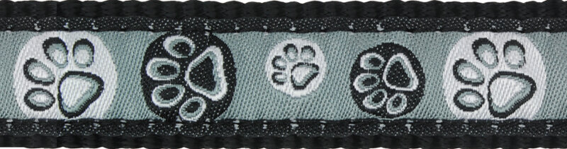 Red Dingo obojek – Paw Impressions Black – 12 mm x 20-32 cm