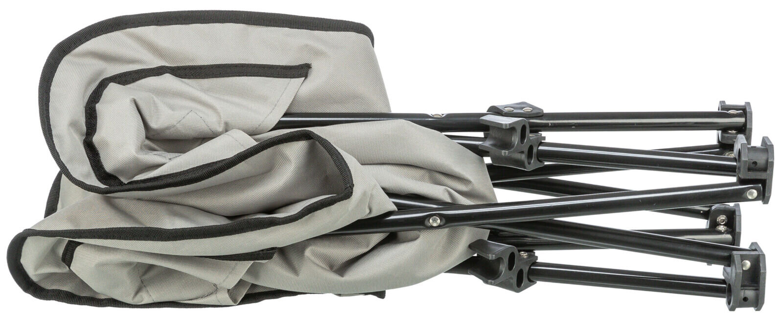 Campingové lůžko STRONG pro psy 69 x 20 x 69 cm do 15 kg šedo-černé