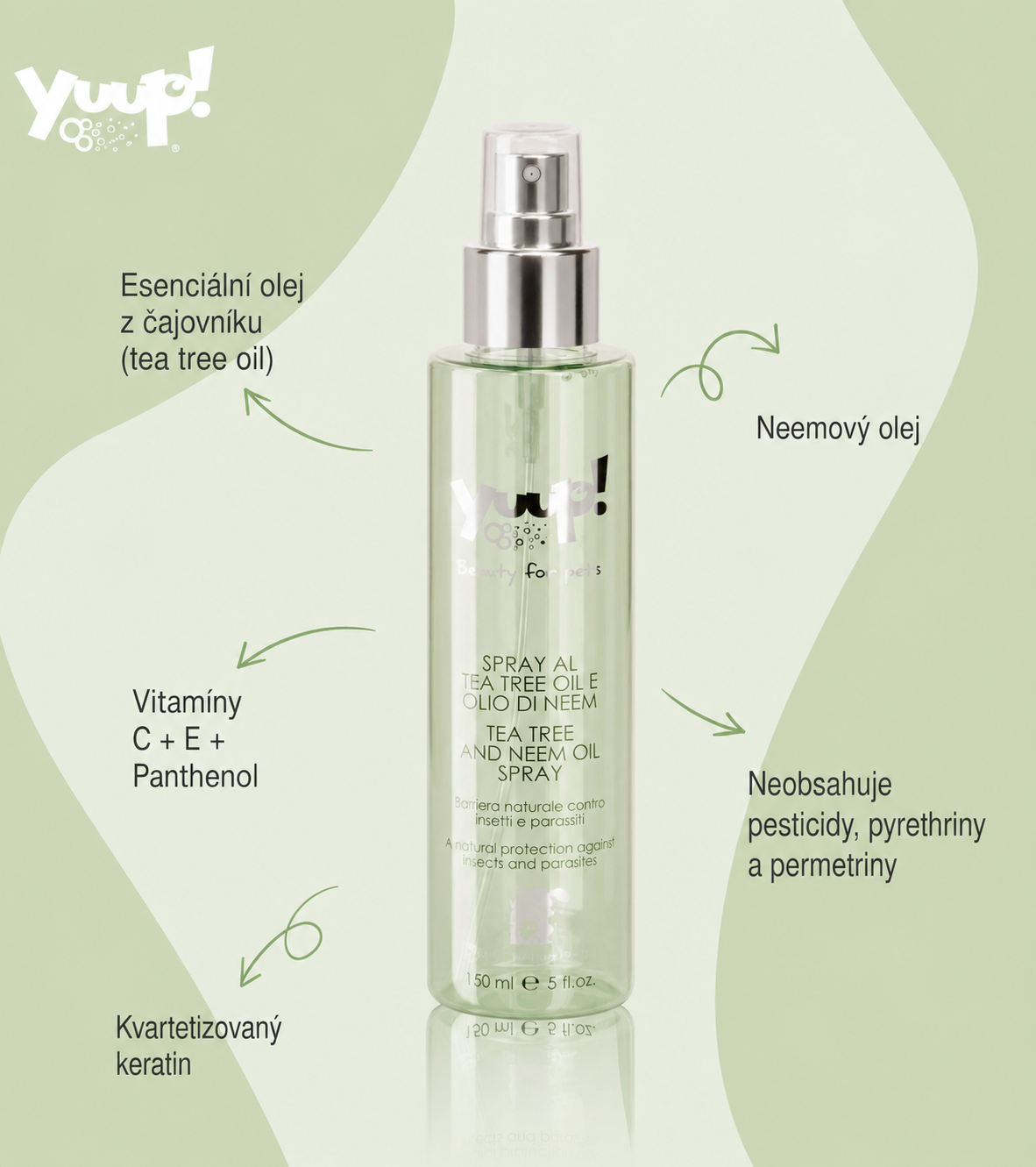 Repelentní sprej Yuup 150ml (Yuup Tea Tree and Neem oil sprej)