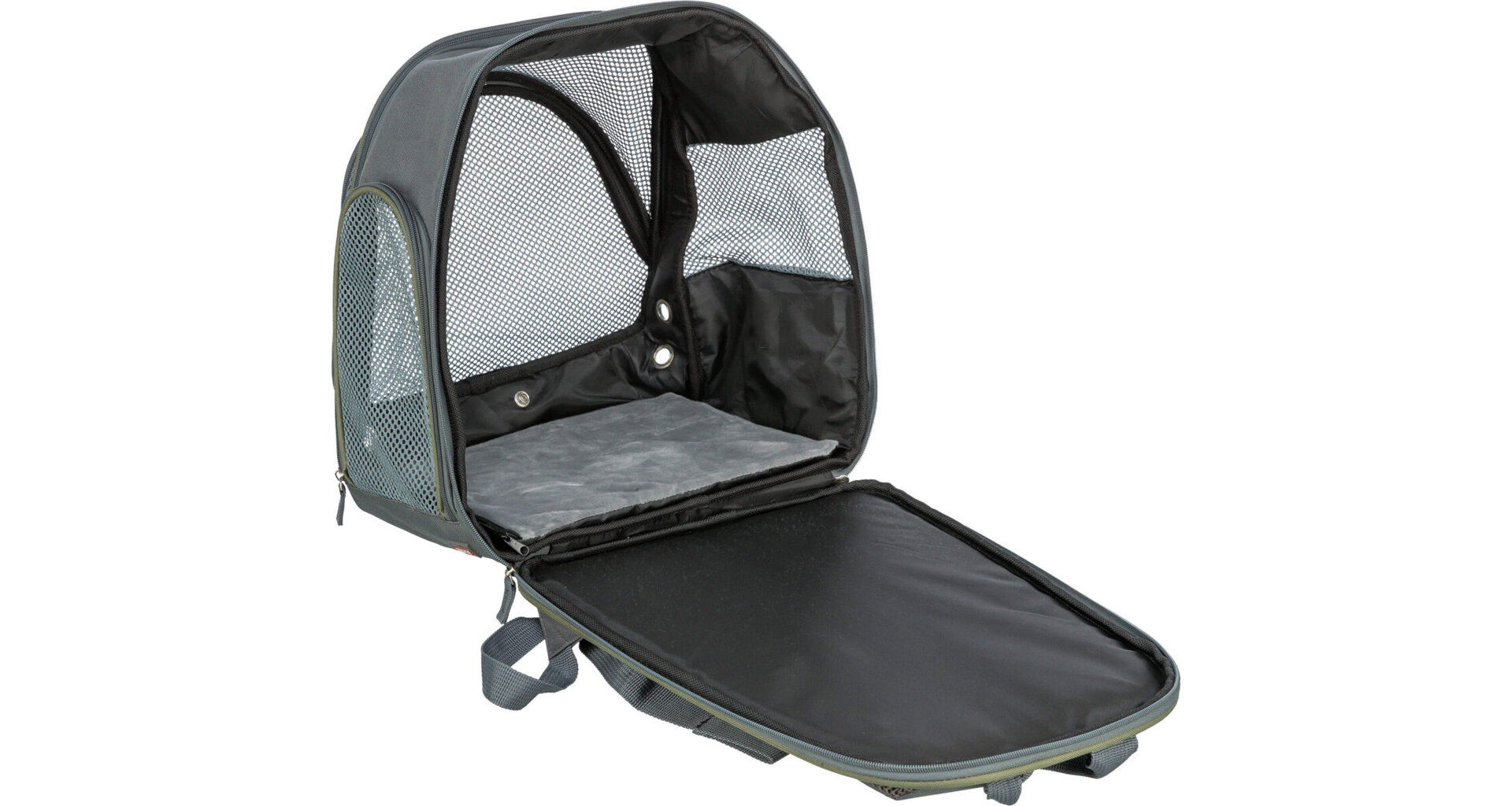 Transportní batoh LYLA, 34 x 22 x 42 cm, do 8 kg, nylon, šedá/modrá