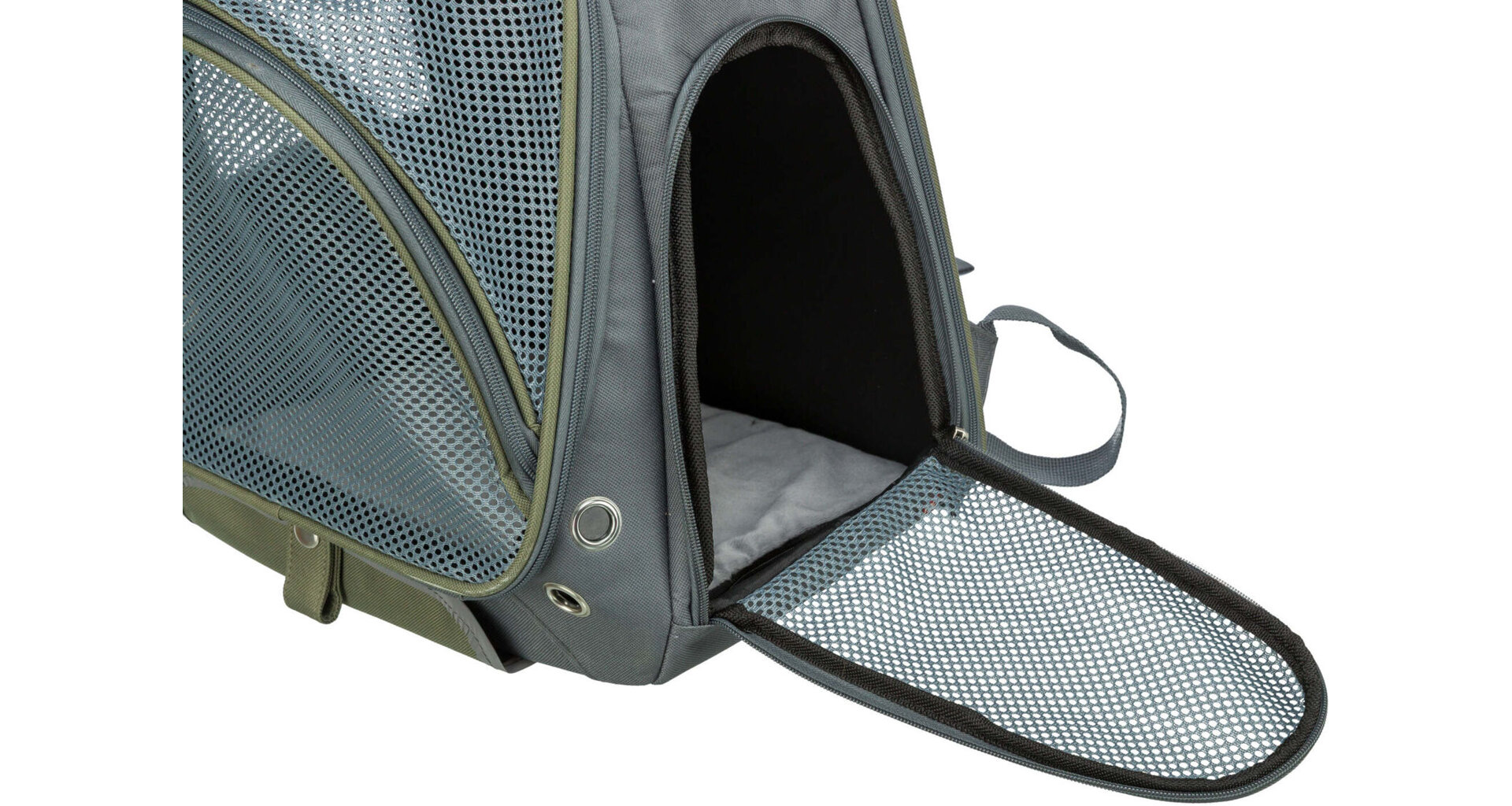 Transportní batoh LYLA, 34 x 22 x 42 cm, do 8 kg, nylon, šedá/modrá