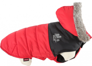 Zolux Obleček voděodolný pro psy MOUNTAIN červený s odepínací kapucí 25cm
