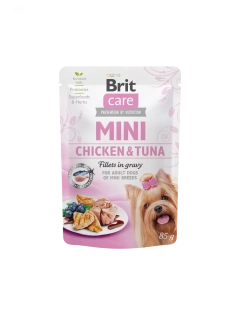 Brit Care Mini Chicken & Tuna fillets in gravy 85g