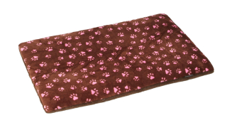 O´lala Pets podložka peršan 75x45cm hnědá s růžovými tlapkami