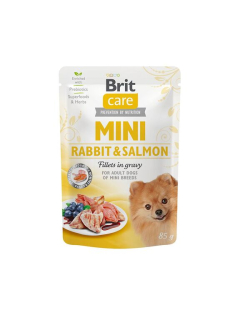 Brit Care Mini Rabbit&Salmon fillets in gravy 85g