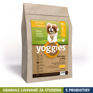 Yoggies Krůtí maso&jáhly, minigranule lisované za studena s probiotiky 5kg 