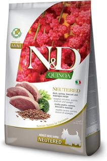 N&D Quinoa DOG Neutered Duck&Broccoli&Asp. Mini 800g