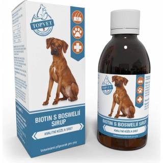 TOPVET Biotin s boswelií sirup pro psy 200ml