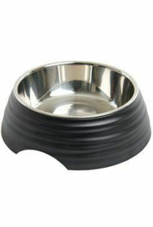 BUSTER Miska melamin Frosted Ripple Bowl 350ml černá