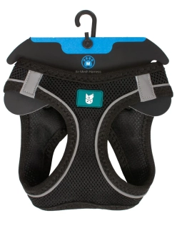 Farm company soft mesh postroj pro psy černý XXXS 24-28cm