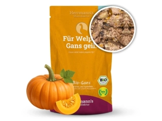 BIO Kapsička pro psy. Husí maso s dýní a bramborou 150 g