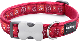 Red Dingo obojek – Paw Impressions Red – 12 mm x 20-32 cm