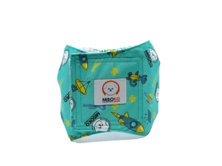 Pratelné plenky pro psy MISOKO&CO - potisk rakety vel. S 32 - 40 cm