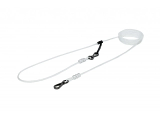 TAMER Lanové vodítko EASYLONG | Slim – FASHION | bílé s korálky 3m