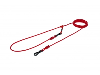 TAMER Lanové vodítko EASYLONG | Slim – FASHION | červené s korálky 3m