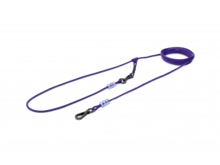 TAMER Lanové vodítko EASYLONG | Slim – FASHION | fialové s korálky 3m