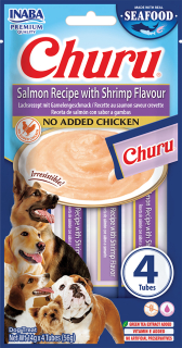Churu Dog Fish Salmon Recipe with Shrimp Flavour 4x14g