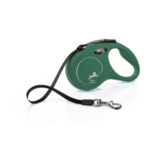 Vodítko FLEXI Classic New S pásek 5m/15kg olivová