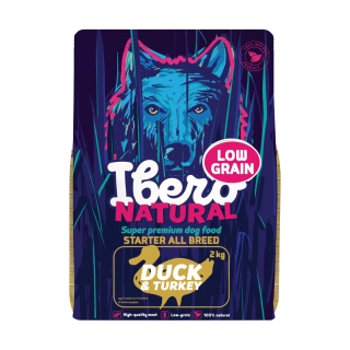 Ibero Natural Low Grain All Breed Starter Duck & Turkey 2kg