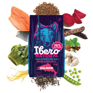 Ibero Natural Dog Medium & Maxi Adult Salmon 3kg